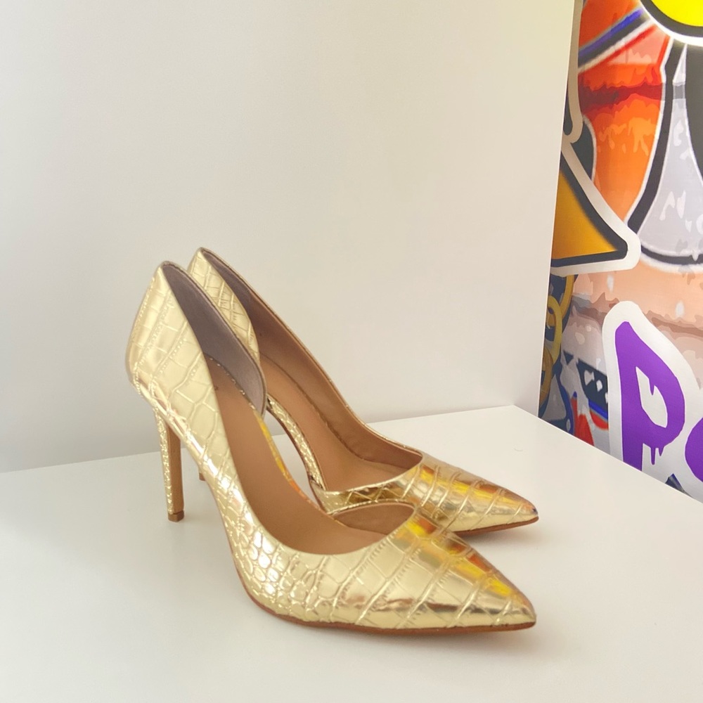 Kenjay D'Orsay Pumps Gold